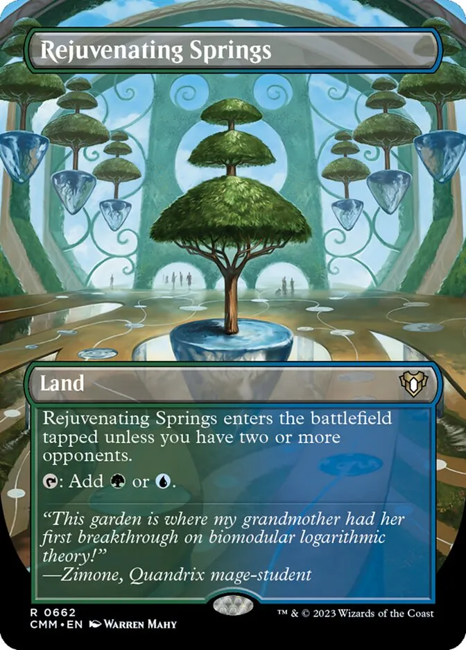 2023 Commander Masters Rejuvenating Springs #662 rare card image