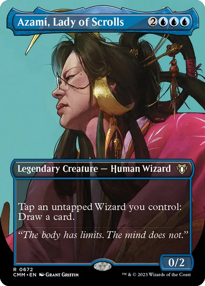2023 Commander Masters Azami, Lady of Scrolls #672 rare card image