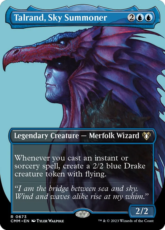 2023 Commander Masters Talrand, Sky Summoner #673 rare card image