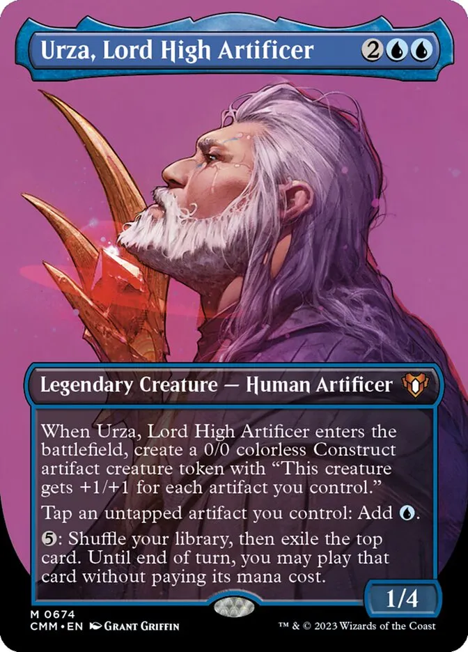 2023 Commander Masters Urza, Lord High Artificer #674 mythic card image