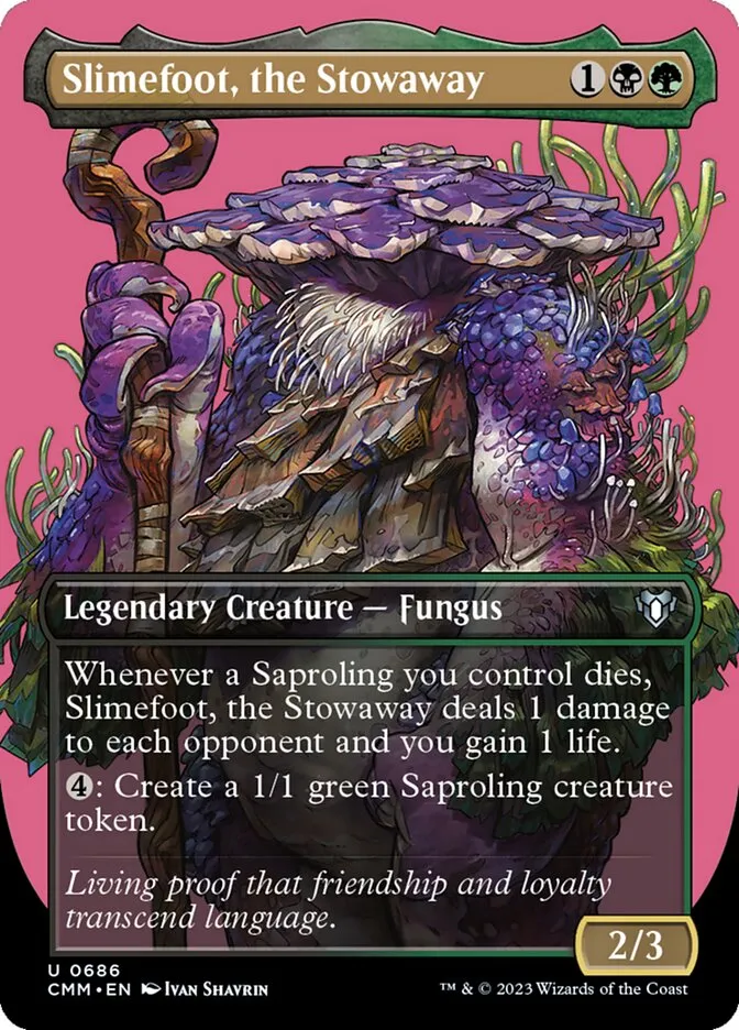 2023 Commander Masters Slimefoot, the Stowaway #686 uncommon card image