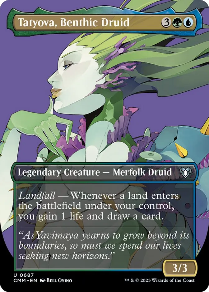 2023 Commander Masters Tatyova, Benthic Druid uncommon #687 uncommon card image