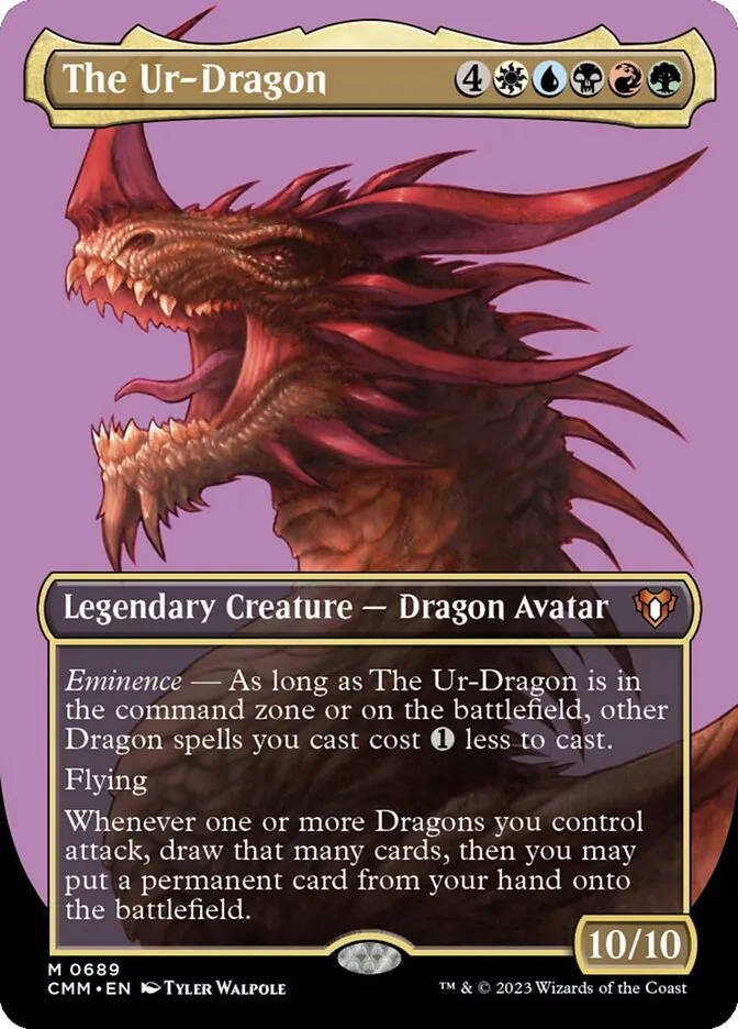2023 Commander Masters The Ur-Dragon #689 mythic card image