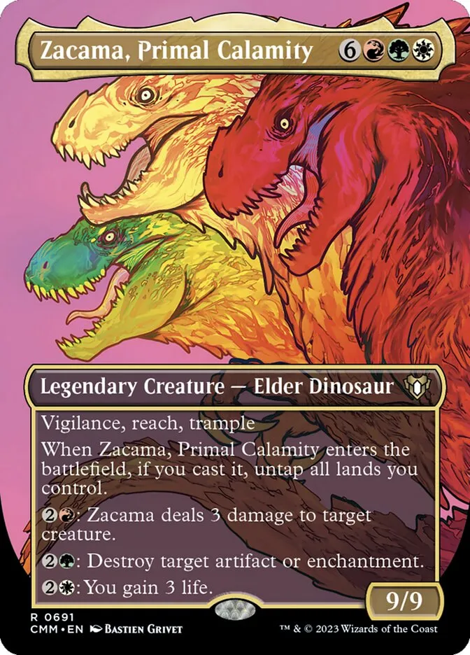 2023 Commander Masters Zacama, Primal Calamity #691 rare card image
