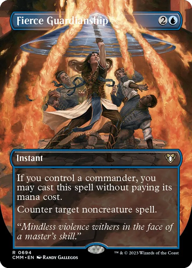 2023 Commander Masters Fierce Guardianship #694 rare card image