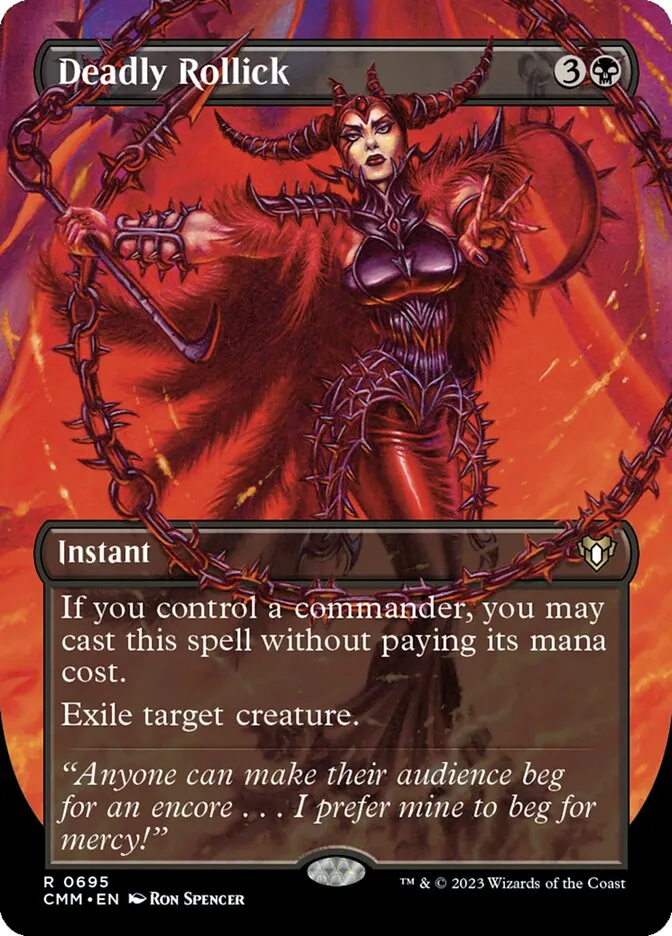 2023 Commander Masters Deadly Rollick rare #695 rare card image