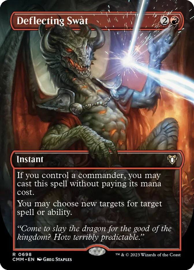 2023 Commander Masters Deflecting Swat #698 rare card image