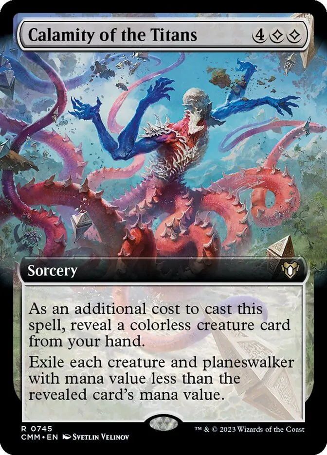 2023 Commander Masters Calamity of the Titans #745 rare card image