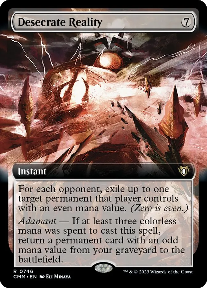 2023 Commander Masters Desecrate Reality rare #746 rare card image