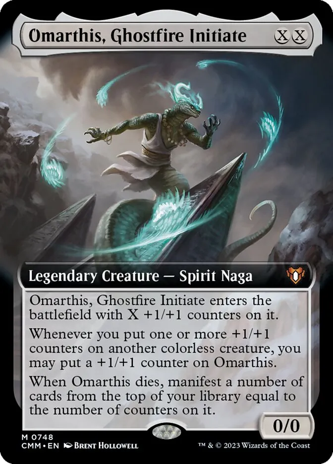 2023 Commander Masters Omarthis, Ghostfire Initiate #748 mythic card image