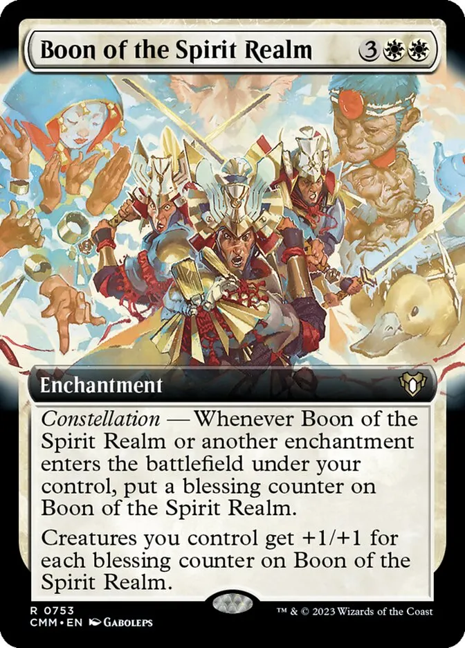 2023 Commander Masters Boon of the Spirit Realm #753 rare card image
