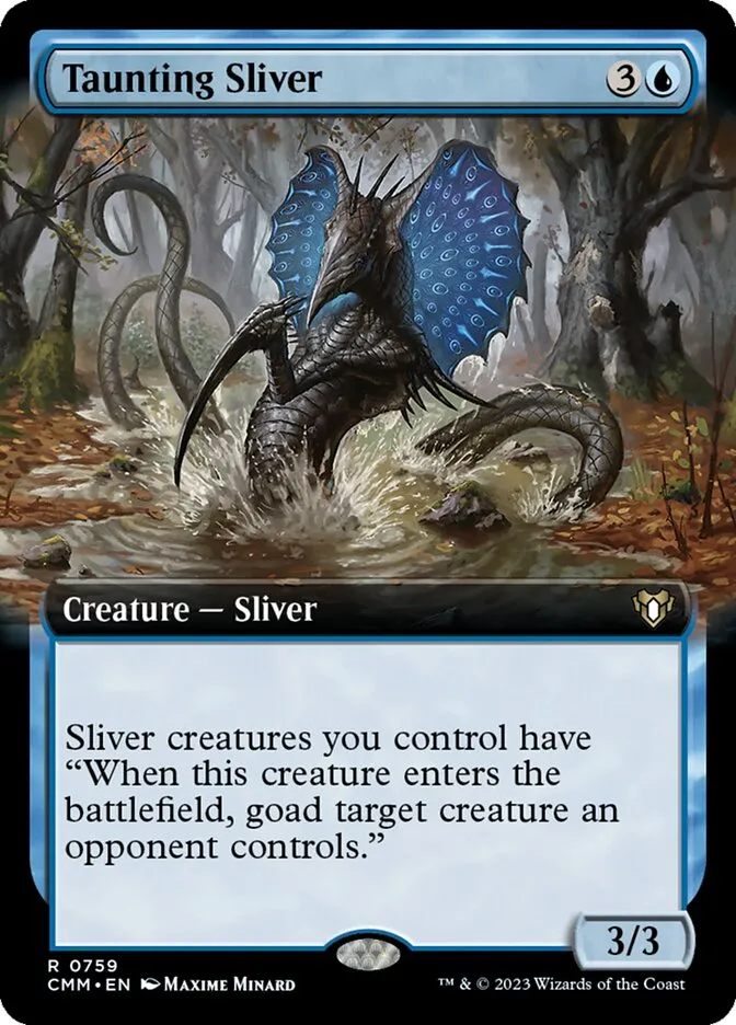 2023 Commander Masters Taunting Sliver rare #759 rare card image