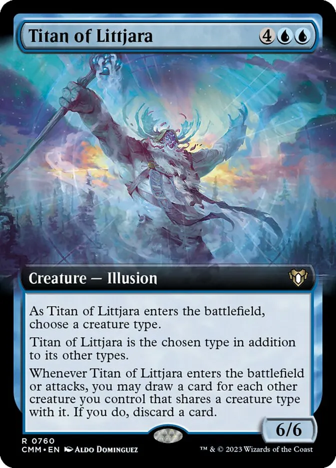 2023 Commander Masters Titan of Littjara rare #760 rare card image