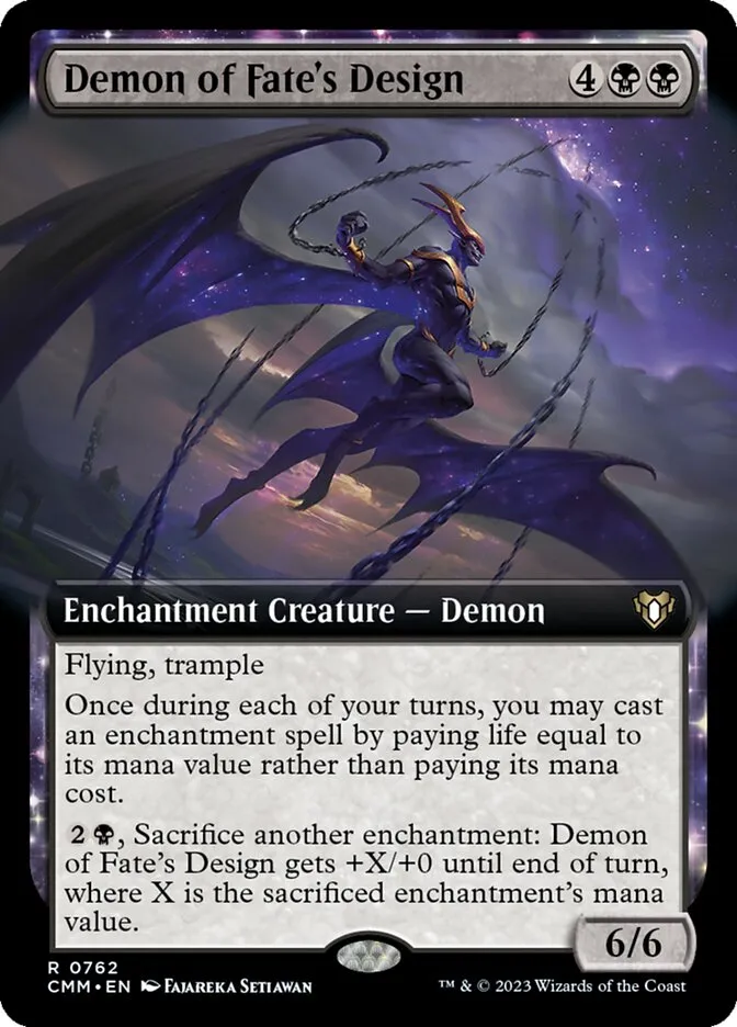2023 Commander Masters Demon of Fate's Design rare #762 rare card image