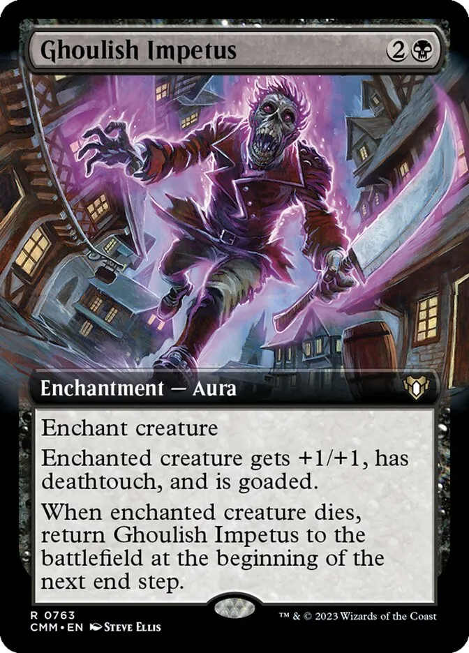 2023 Commander Masters Ghoulish Impetus #763 rare card image