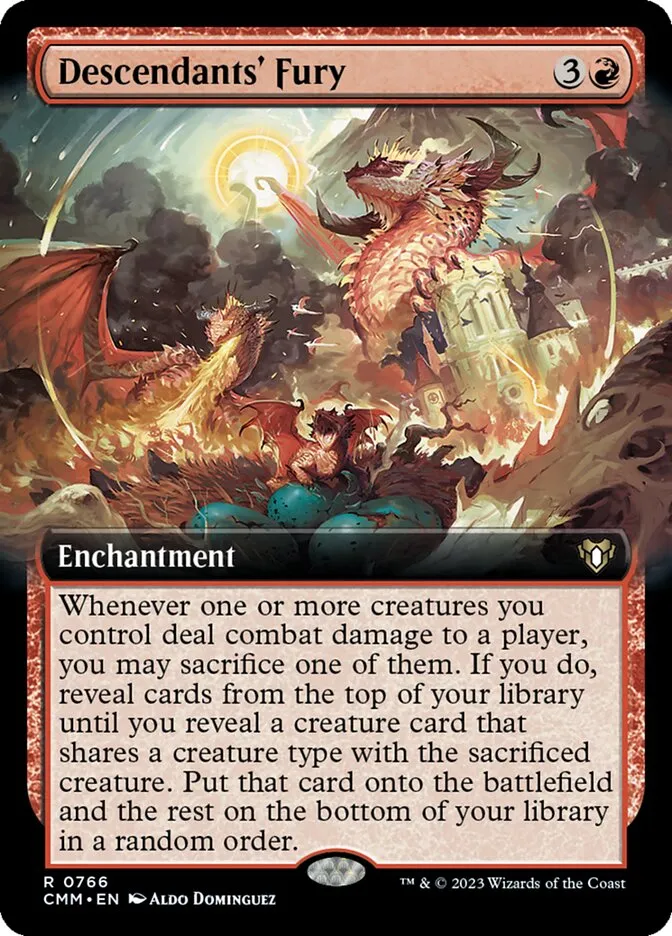2023 Commander Masters Descendants' Fury rare #766 rare card image