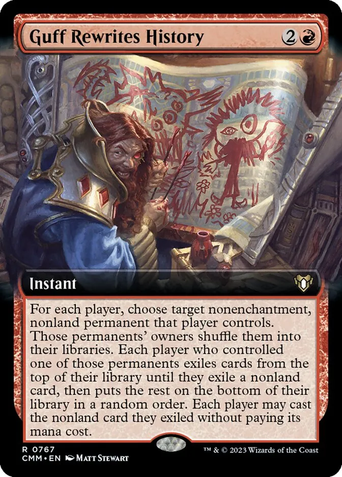 2023 Commander Masters Guff Rewrites History #767 rare card image