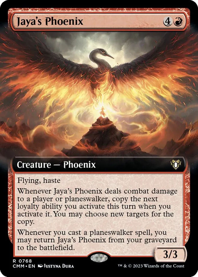 2023 Commander Masters Jaya's Phoenix rare #768 rare card image