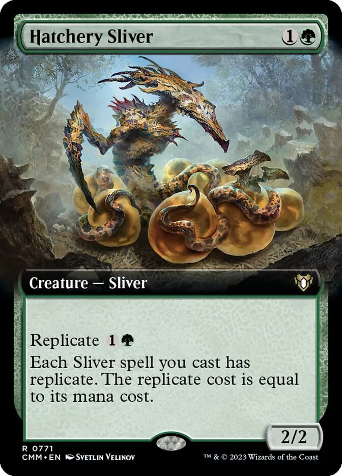 2023 Commander Masters Hatchery Sliver rare #771 rare card image