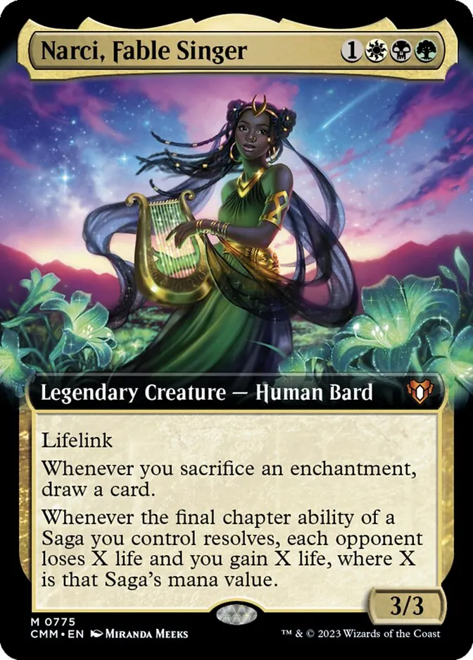 2023 Commander Masters Narci, Fable Singer #775 mythic card image