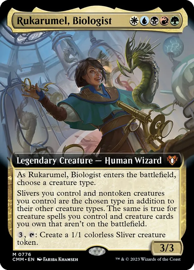 2023 Commander Masters Rukarumel, Biologist mythic #776 mythic card image