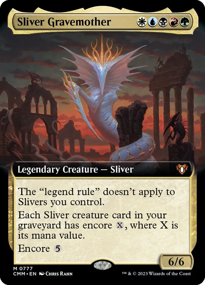 2023 Commander Masters Sliver Gravemother mythic #777 mythic card image