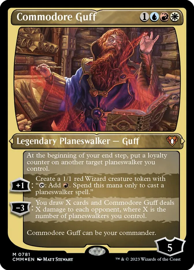 2023 Commander Masters Commodore Guff mythic #781 mythic card image