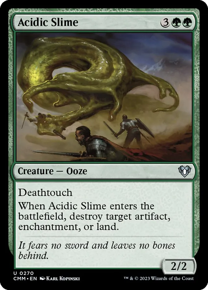 2023 Commander Masters Acidic Slime uncommon #270 uncommon card image