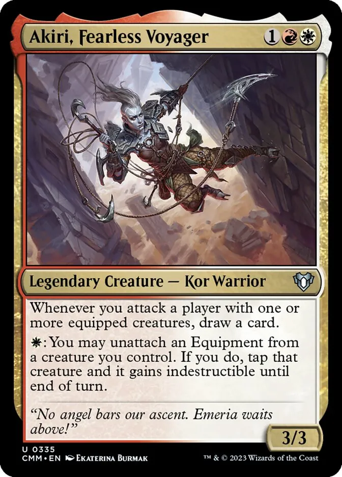 2023 Commander Masters Akiri, Fearless Voyager #335 uncommon card image