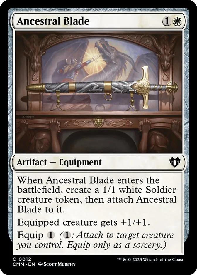 2023 Commander Masters Ancestral Blade common #12 common card image