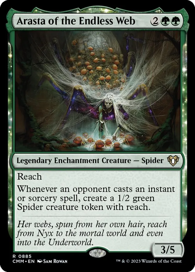 2023 Commander Masters Arasta of the Endless Web #885 rare card image
