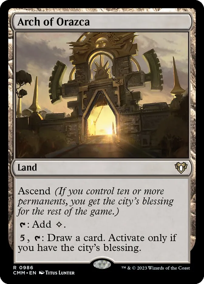 2023 Commander Masters Arch of Orazca #986 rare card image