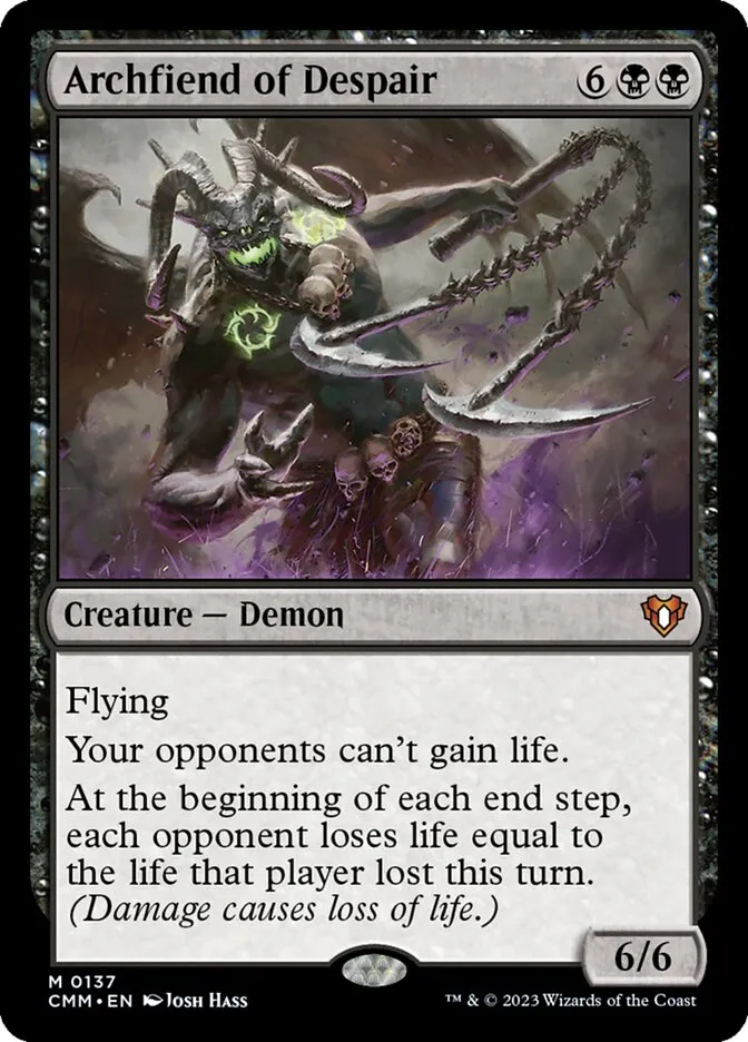 2023 Commander Masters Archfiend of Despair #137 mythic card image