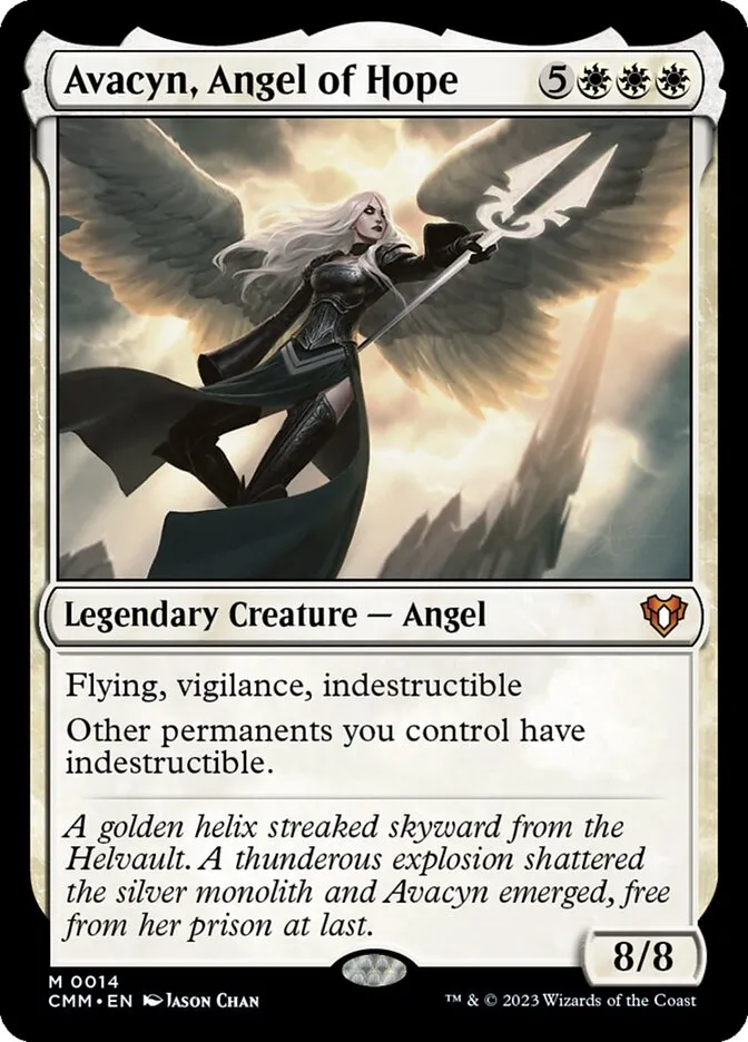 2023 Commander Masters Avacyn, Angel of Hope #14 mythic card image