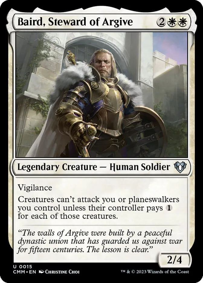 2023 Commander Masters Baird, Steward of Argive #15 uncommon card image