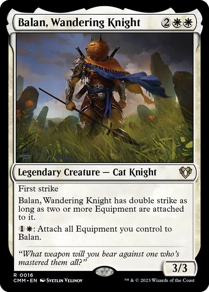 2023 Commander Masters Balan, Wandering Knight #16 rare card image