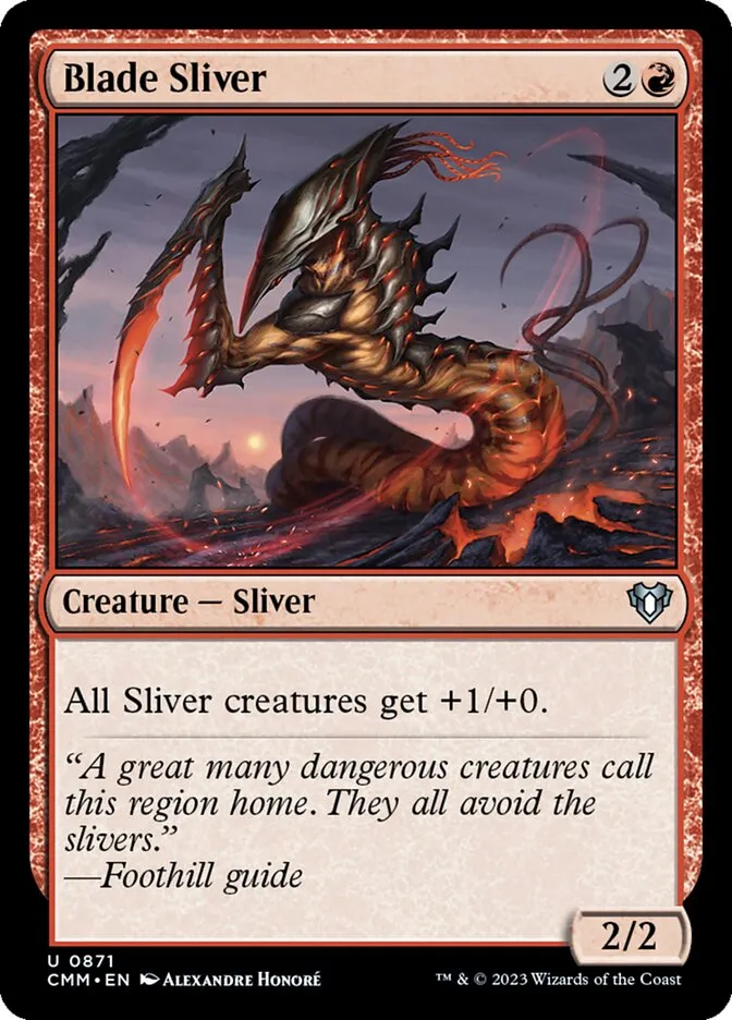 2023 Commander Masters Blade Sliver uncommon #871 uncommon card image