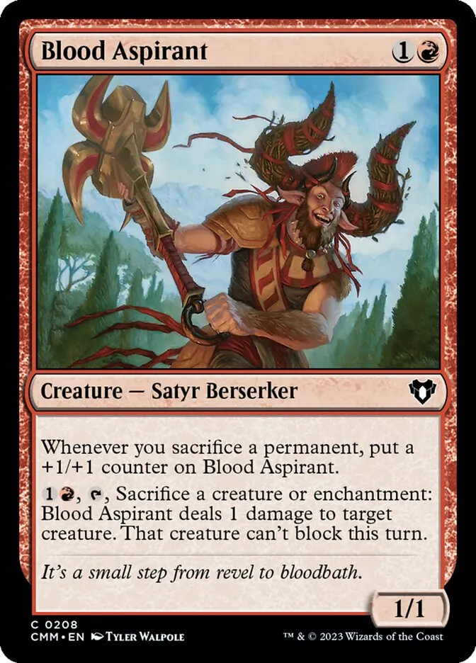 2023 Commander Masters Blood Aspirant #208 common card image