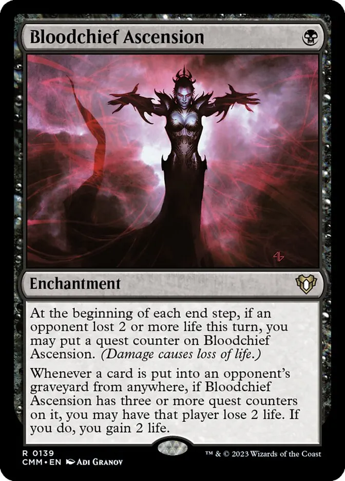 2023 Commander Masters Bloodchief Ascension #139 rare card image