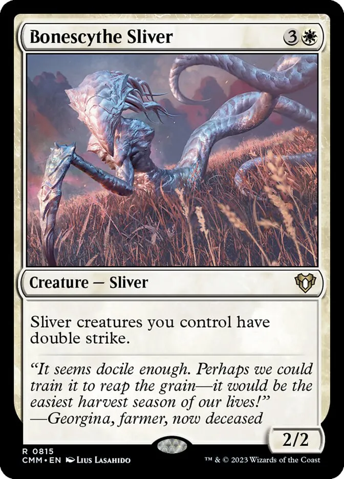 2023 Commander Masters Bonescythe Sliver #815 rare card image
