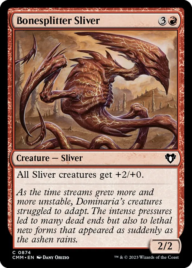 2023 Commander Masters Bonesplitter Sliver common #874 common card image