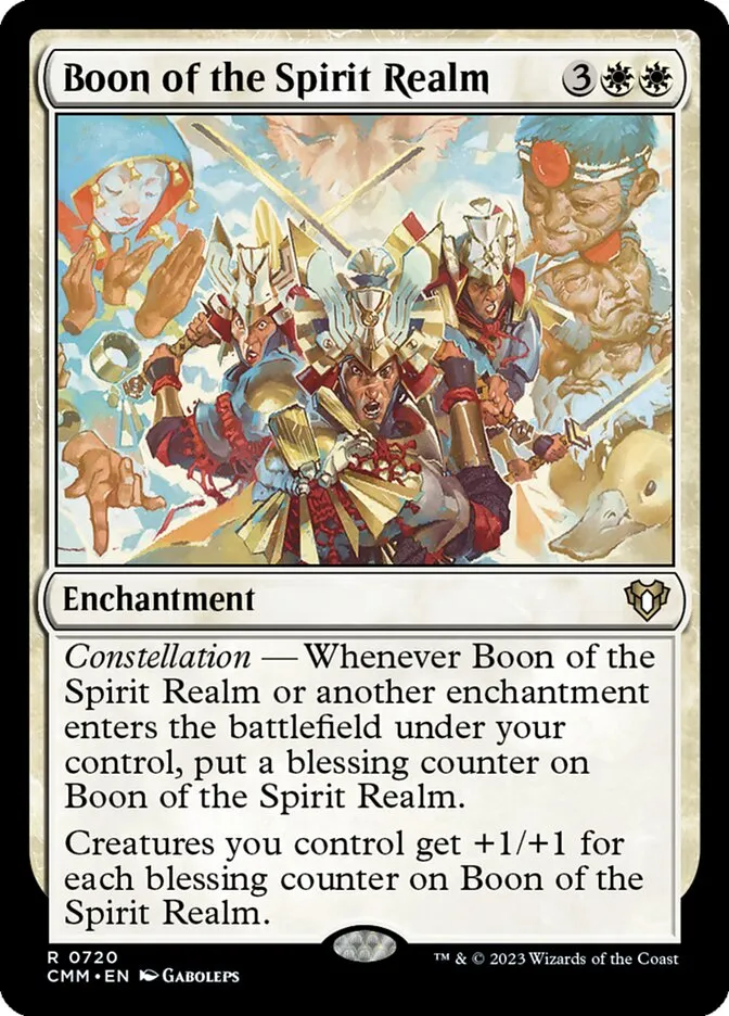 2023 Commander Masters Boon of the Spirit Realm #720 rare card image