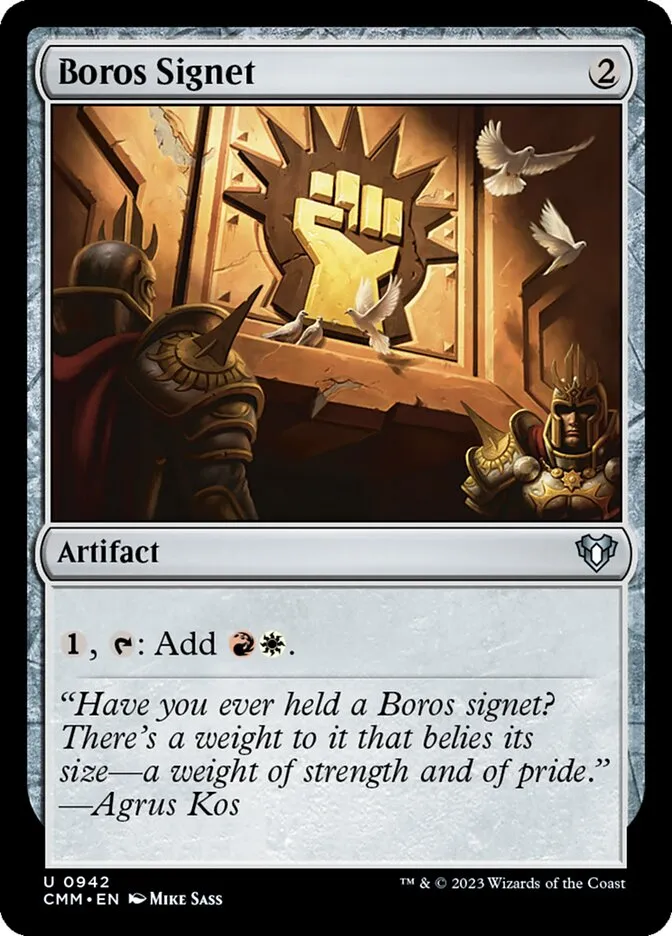2023 Commander Masters Boros Signet uncommon #942 uncommon card image