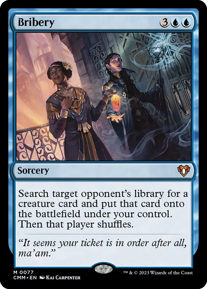 2023 Commander Masters Bribery mythic #77 mythic card image