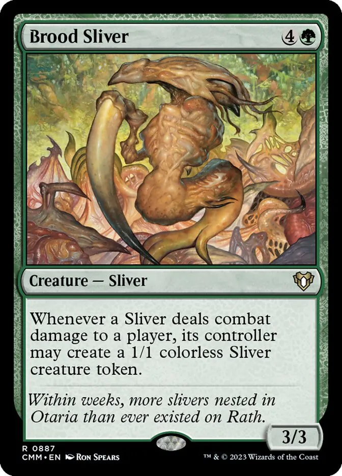 2023 Commander Masters Brood Sliver #887 rare card image