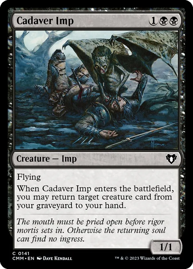 2023 Commander Masters Cadaver Imp common #141 common card image