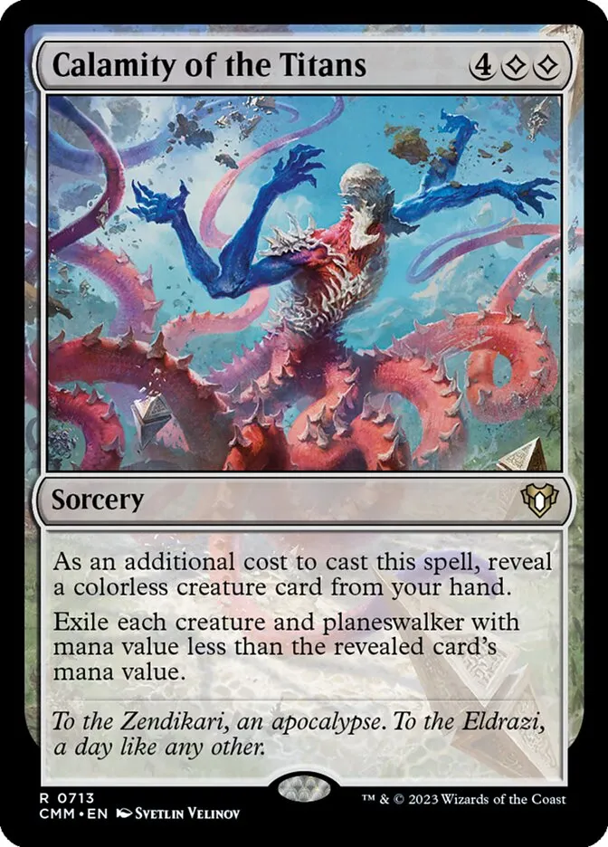 2023 Commander Masters Calamity of the Titans #713 rare card image