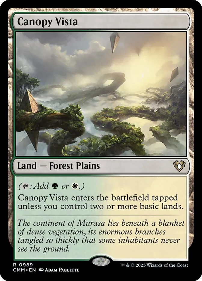 2023 Commander Masters Canopy Vista #989 rare card image