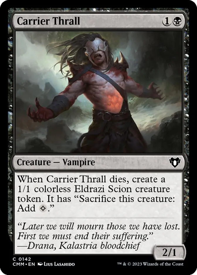 2023 Commander Masters Carrier Thrall common #142 common card image