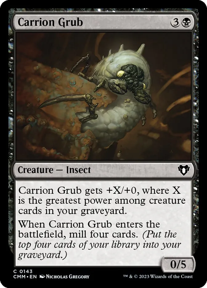 2023 Commander Masters Carrion Grub common #143 common card image